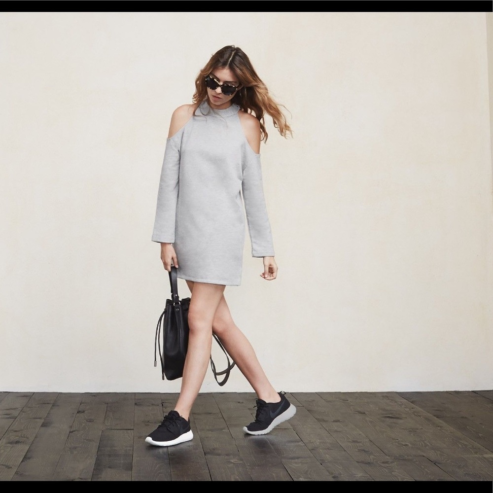 Reformation cold shoulder sweater dress mini